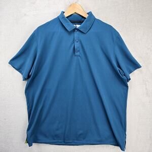 Porsche Design X Puma Sport Polo Shirt Mens XL Blue Short Sleeve
